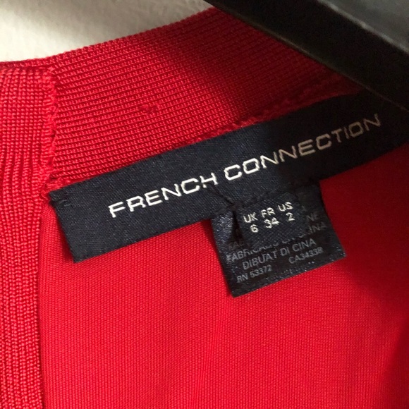 French Connection Red knit midi Dress size 2 - Picture 3 of 6